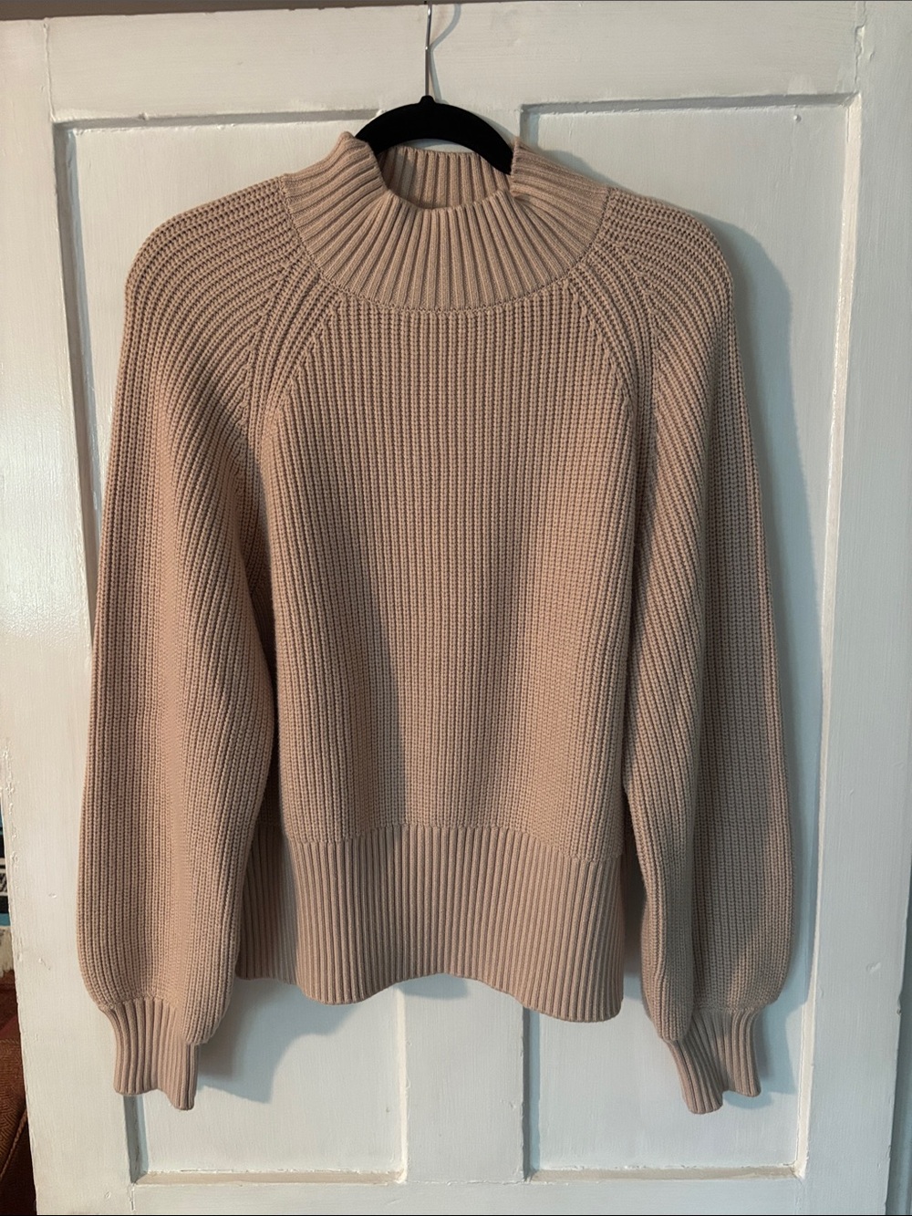 Varley Blush Ribbed Mock Neck Sweater